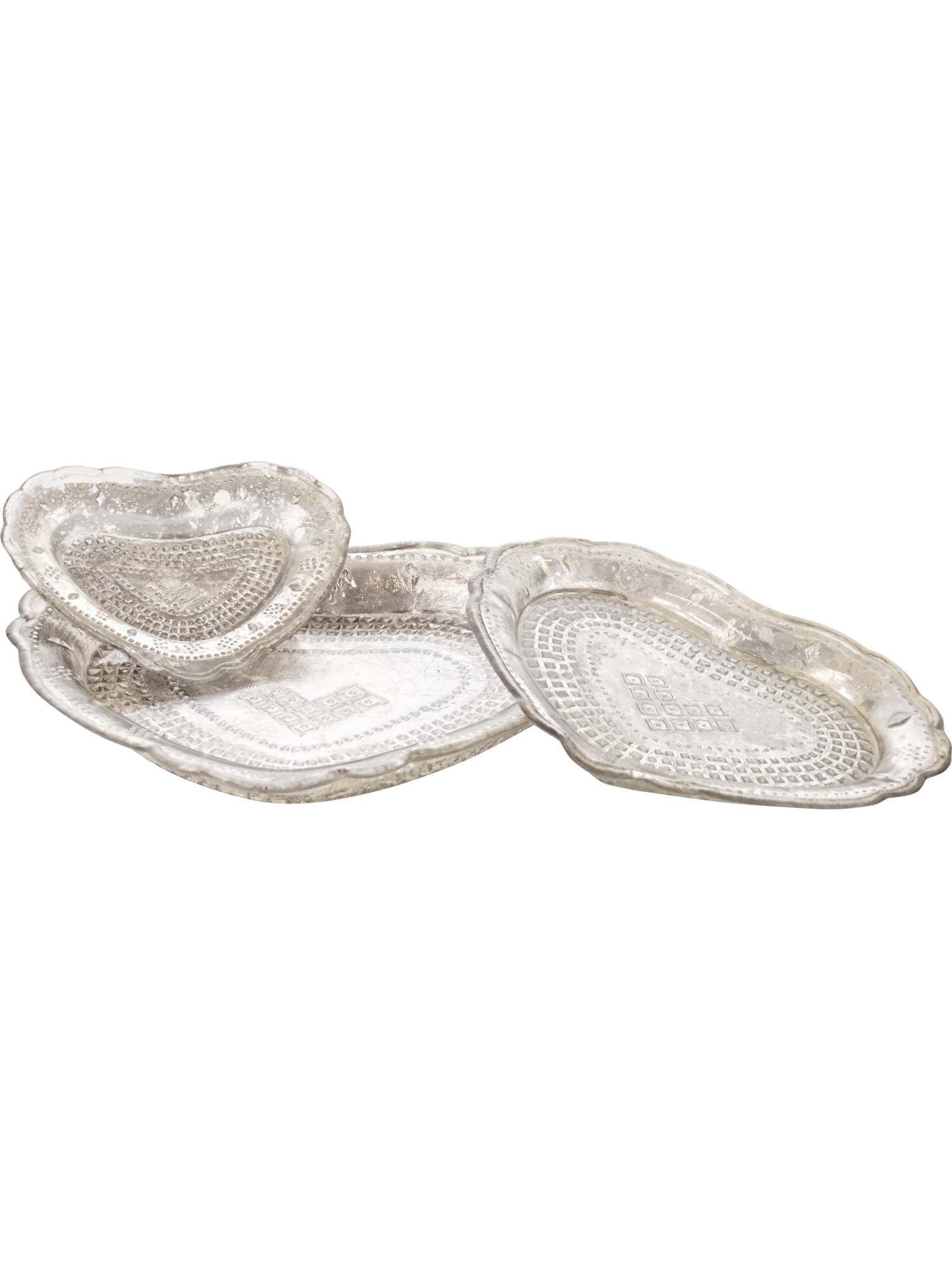 Набор из 3-х  Декоративных блюд "Сердце" 25x23x2см/20x17x2см/15x11x2см