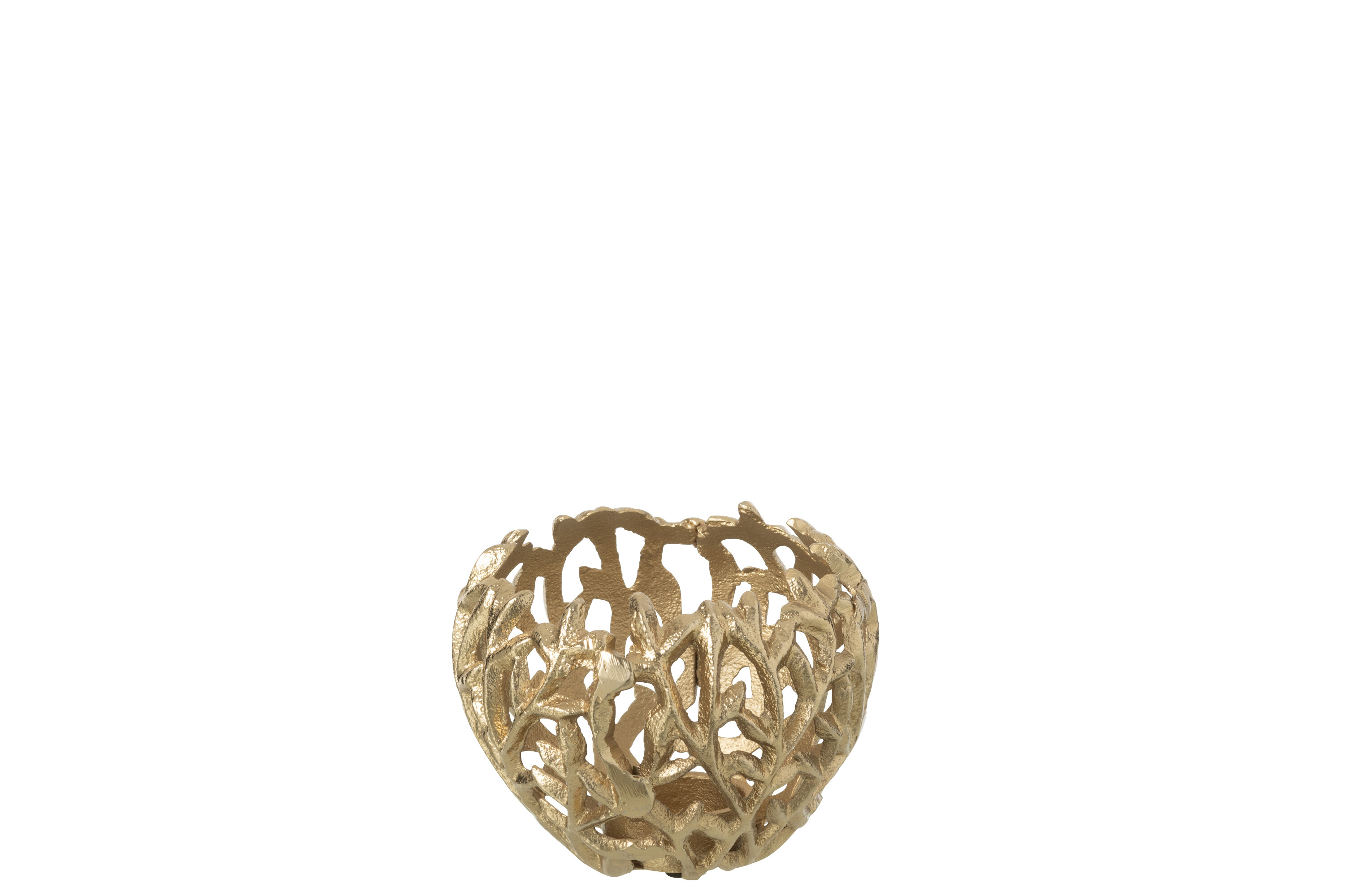 Подсвечник "Золотые листья" малый 13x13x10см