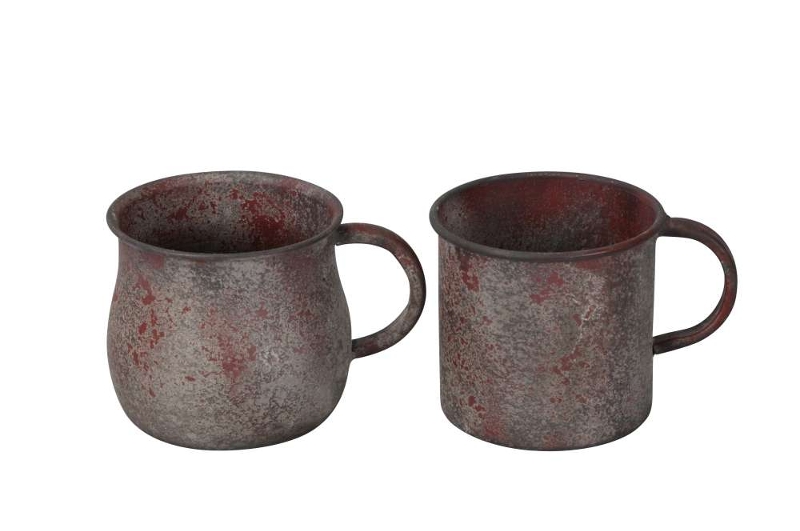 Кашпо "Кружка" в ассортименте D13xH12см / D13,5xH11,5см + 4/4,5см ручка