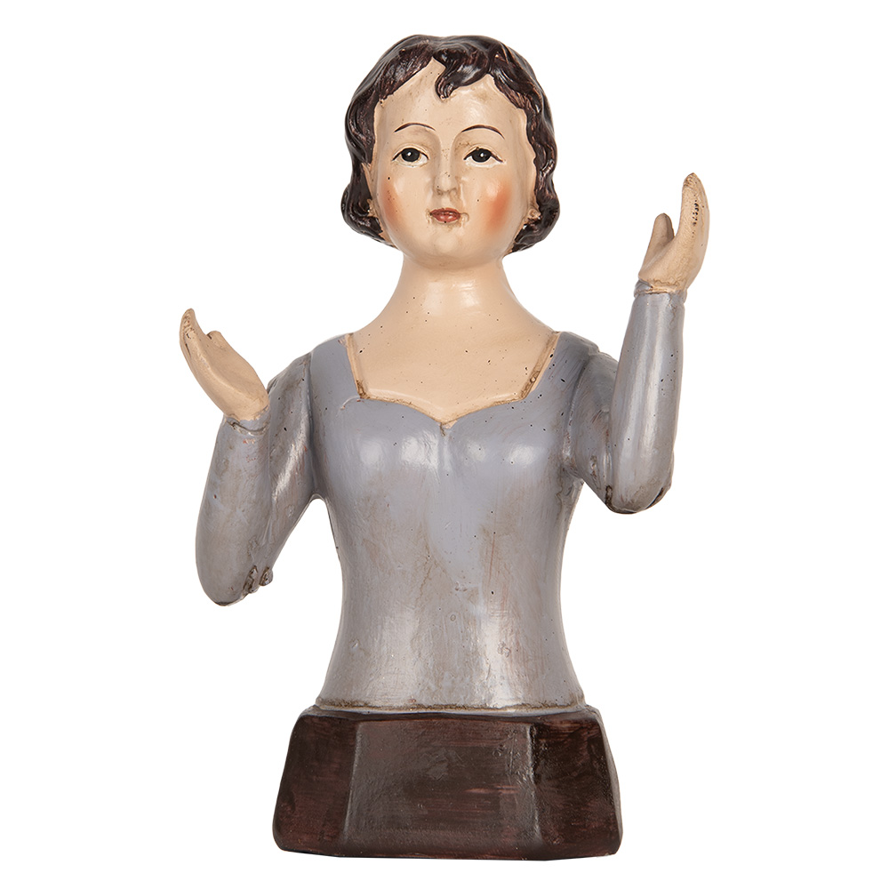 Декор "Бюст девушки - ретро" 12x9x20 см