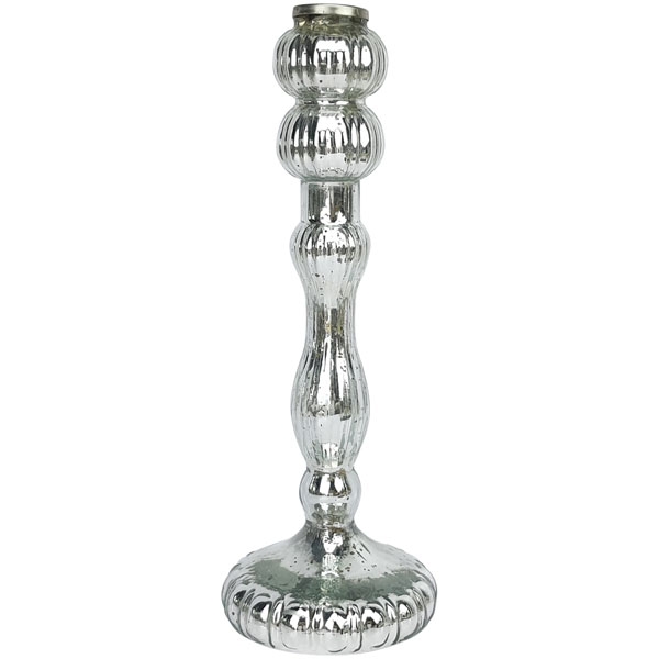 Подсвечник "Антик сильвер" 11,5x11,5x32см