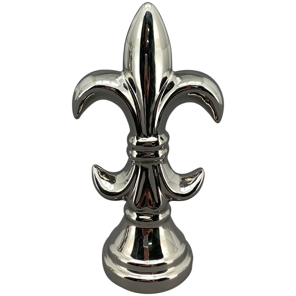 Декор "Королевская лилия" серебро средняя 13,5x8,5x24см