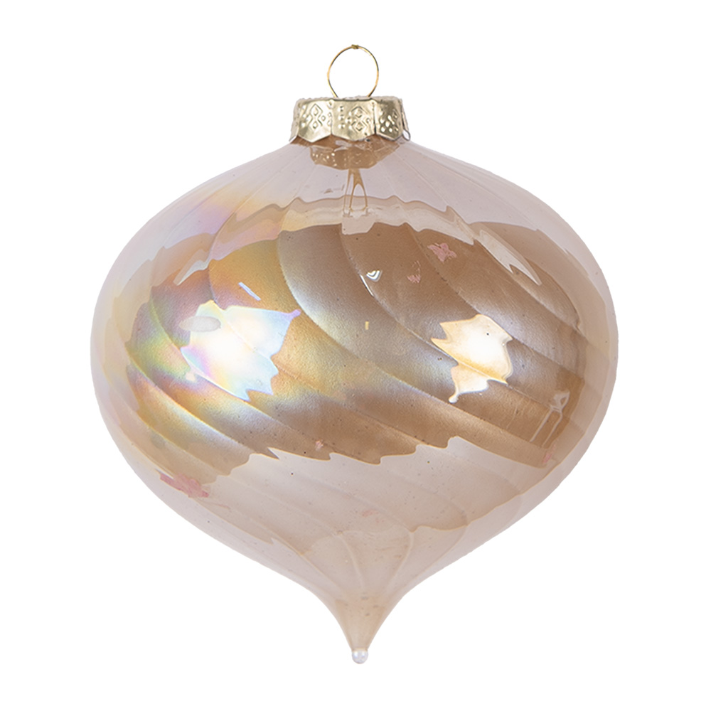 Елочное украшение "Луковка шампань" Ø 10x10см