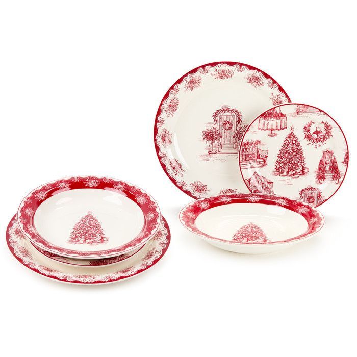 Сервиз из 18 тарелок "Туаль" 26см/20,5см/23см