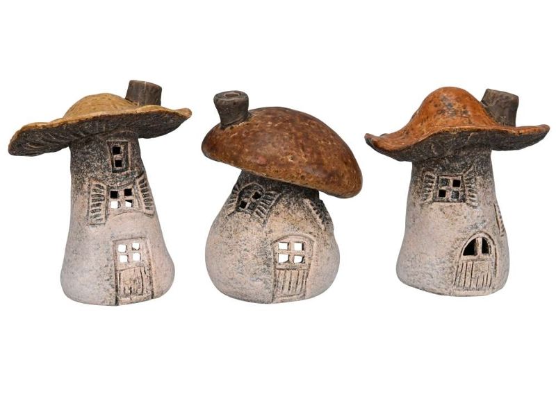 Подсвечник "Гриб" в ассортименте 12x14см/12x14,5см/12x15см