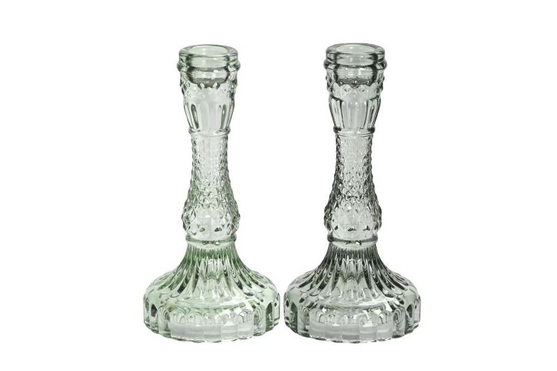 Подсвечник "Венсент" аква большой в ассортименте 9x18см