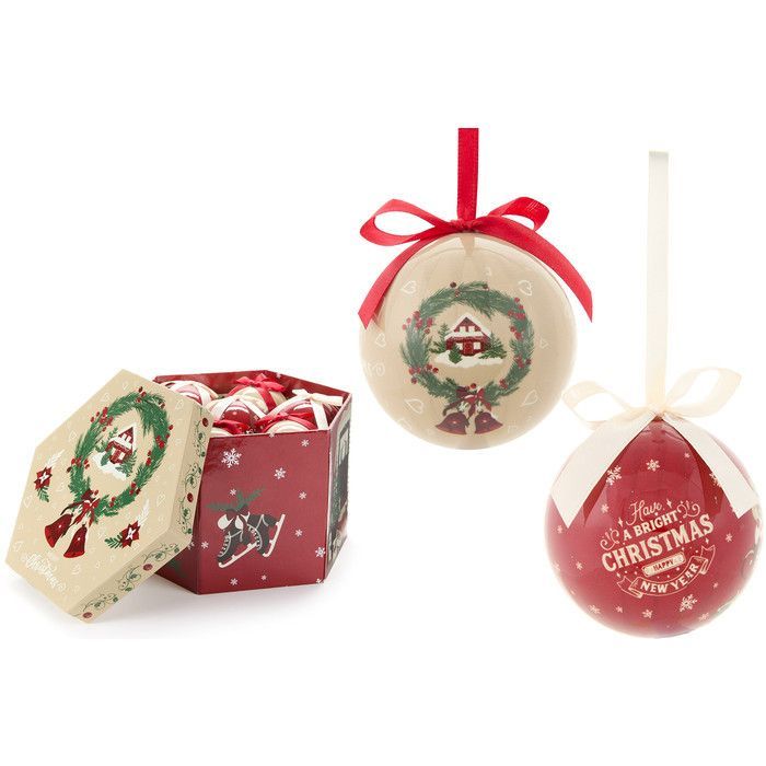 Елочный шар "Holly Jolly" в ассортименте 7,5см