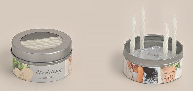 Свеча в подсвечнике "Свадьба" 3х6см