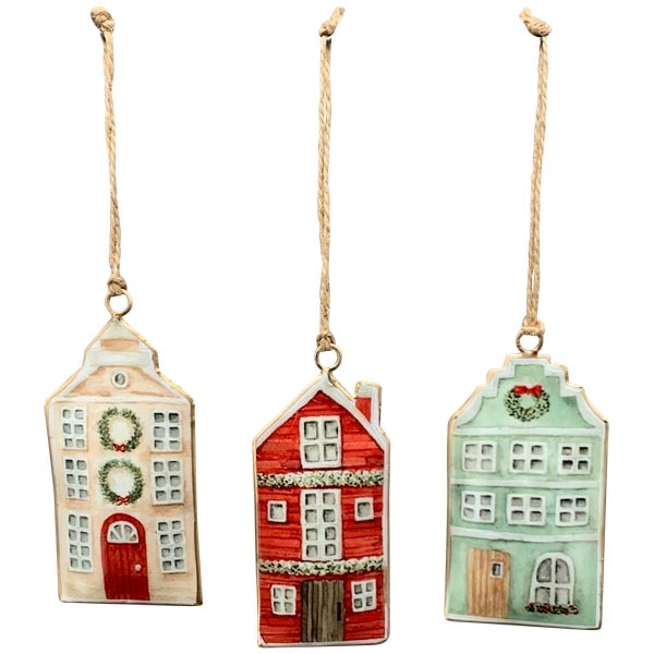 Декор подвесной "Голландский домик" в ассортименте 7x1x15см