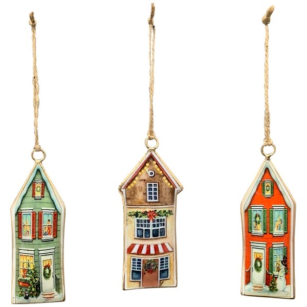 Декор подвесной "Новогодний домик" в ассортименте 5x1x16см