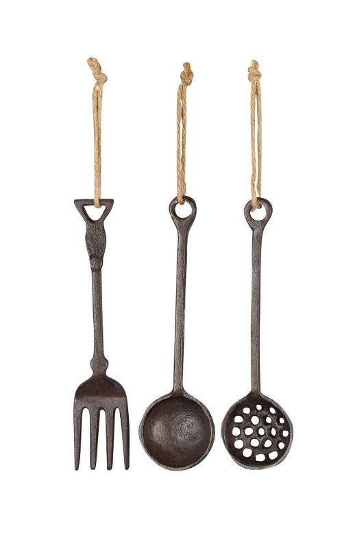 Подвесное украшение "Приборы" в ассортименте 4,5x22/ 6x22/6,5x22,5см + 10см п