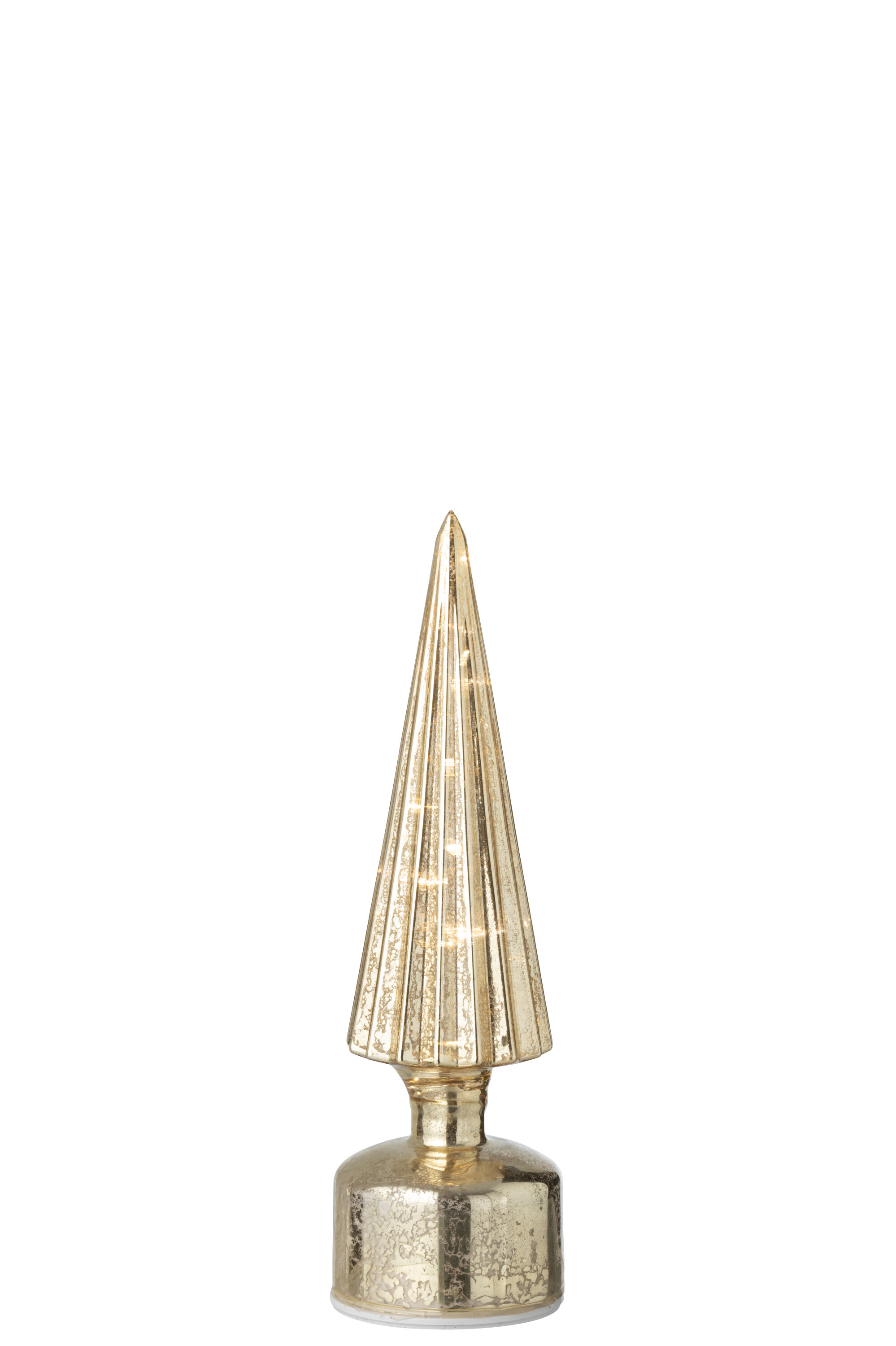 Декор светодиодный вращающийся "Елка" малая античное золото 9x9x31,5см