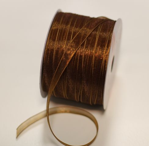 Тесьма "Органза" шоколад 10ммх50м