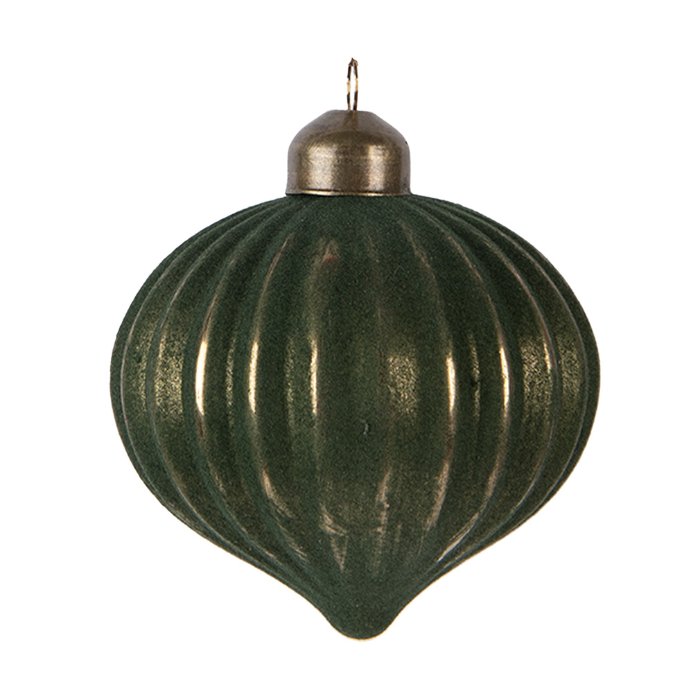 Елочное украшение "Луковка" зеленая Ø 8x9см