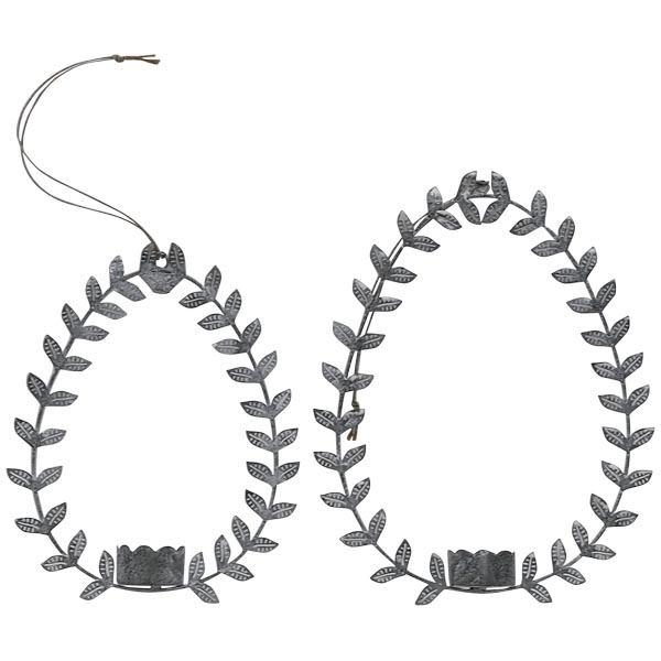 Набор из 2-х подсвечников "Венки"  18x4x22см/21x4x27см