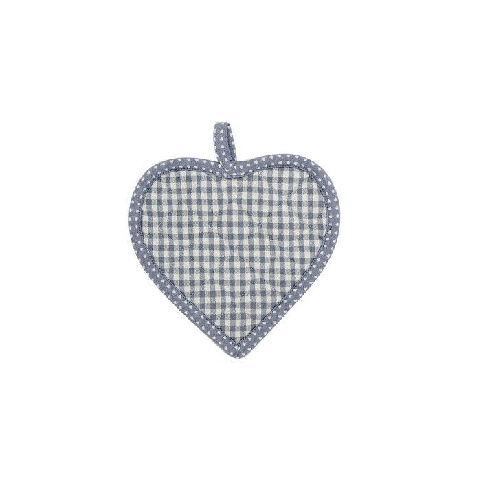 Прихватка "Сердце - Виши" голубая 20x20см