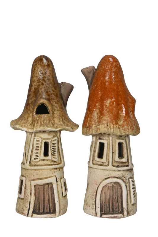 Подсвечник "Гриб" в ассортименте D8xH19см