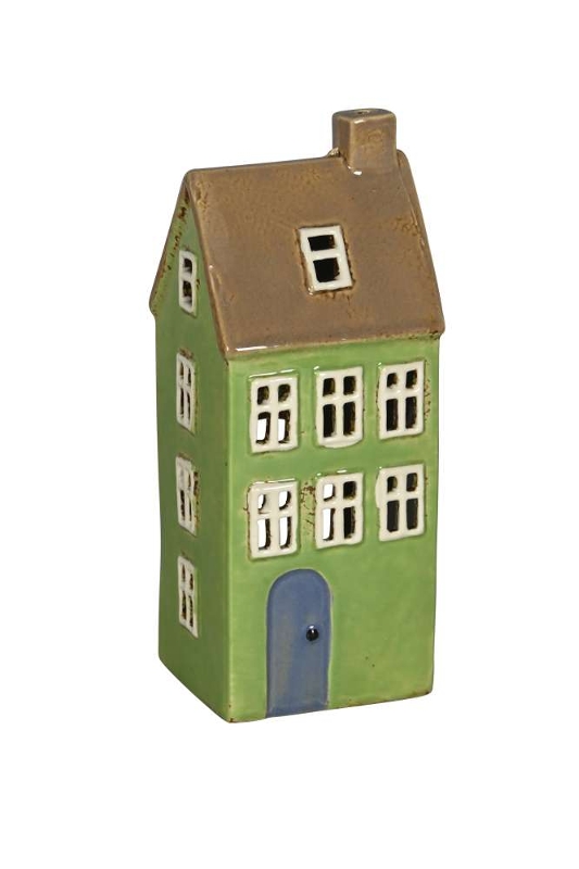 Подсвечник "Зеленый домик" 7x6xH17см
