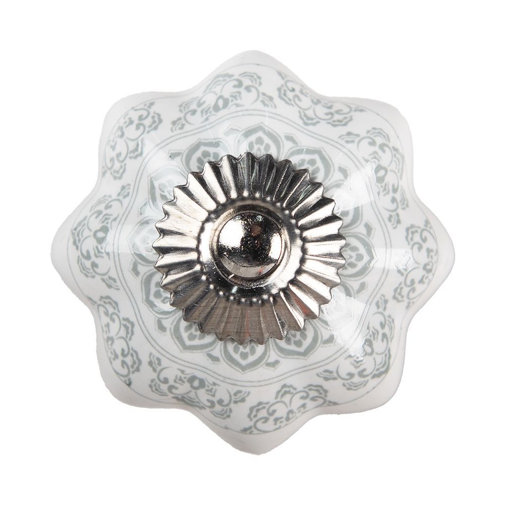 Ручка "Серый орнамент" 4x2см