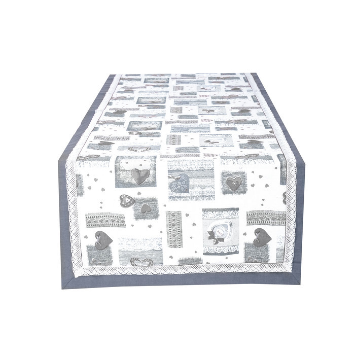 ICV15616 Дорожка-Раннер "Виттория" серая 50x150 см