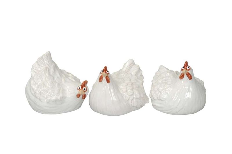 Декор "Курица" белая большая в ассортименте 9x9x8,5см