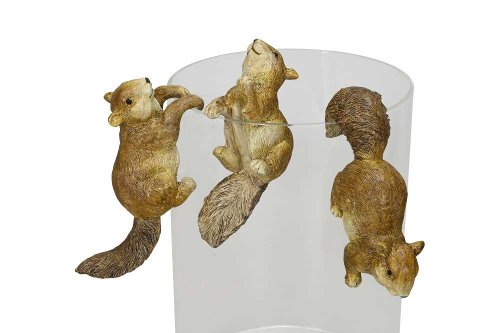 Декор "Белка-зацепер" в ассортименте 4x7,5xH11см/ 3,5x6xH11см/ 4x6xH12см