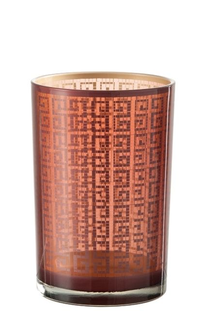 Подсвечник "Олимп" бургундия 12х12х18см