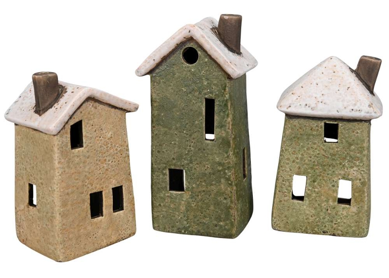 Подсвечник "Домик" в ассортименте 8x7xH13,5см/ 8,5x7xH14см/ 8,5x6,5xH17,5см