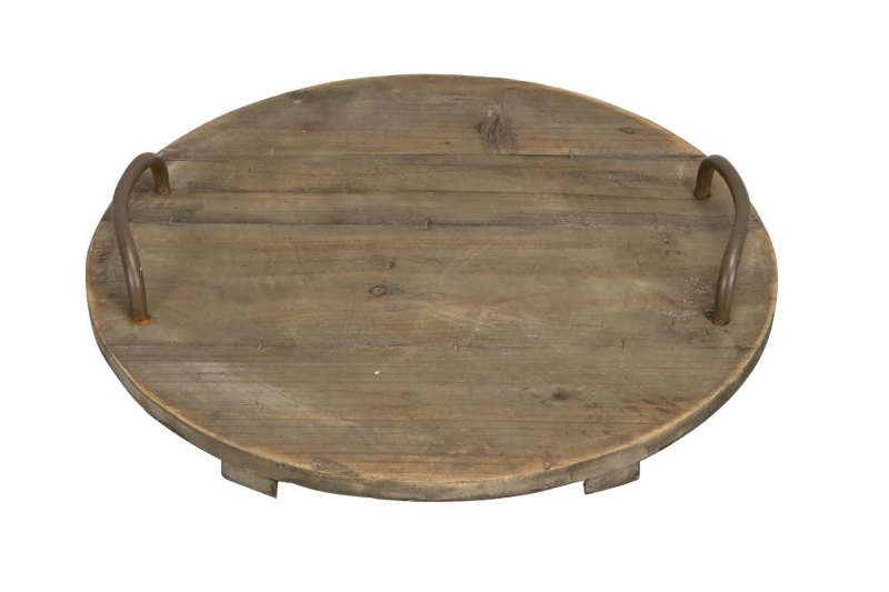 Поднос "Ланцел" D45xH3см + 4,5см ручки