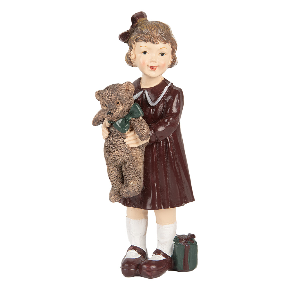 Декор "Девочка с медвежонком" 6x5x15см