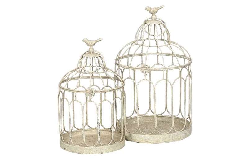 Набор из 2-х декоративных клеток "Птички" 21x19xH32см / 25x23xH40см