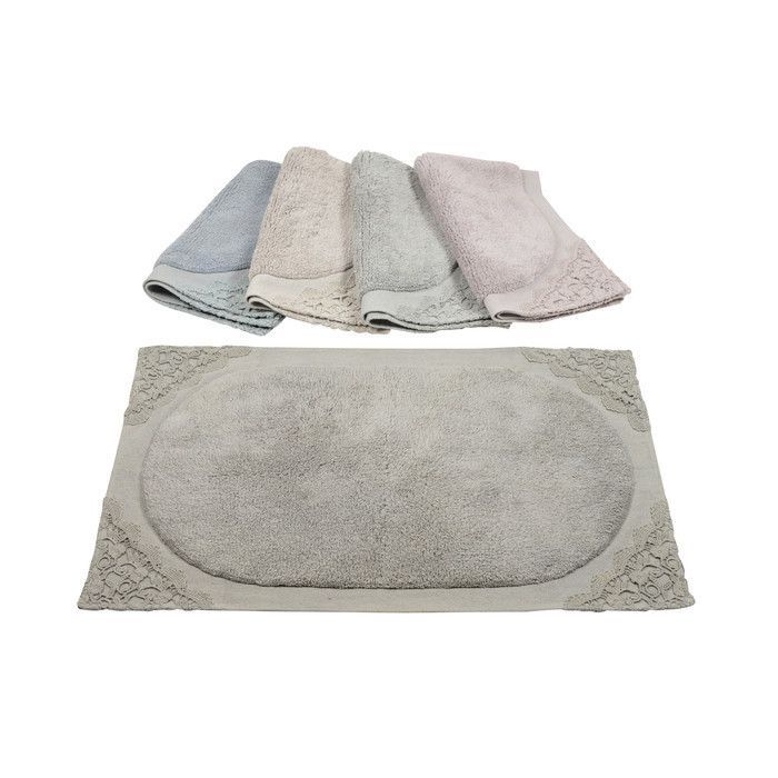 Коврик для ванны "Гиацинт" серый 50х80см