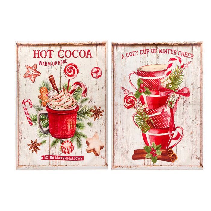 Панно "Горячий какао/Уютная чашка" в ассортименте 70х50х2,5см