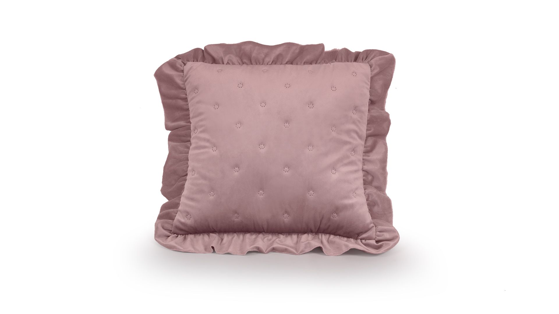 Подушка декоративная квадрат с рюшами "Аллюр" РОЗА 45х45см