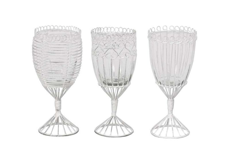 Подсвечник "Бокал" в ассортименте 8,5х18см