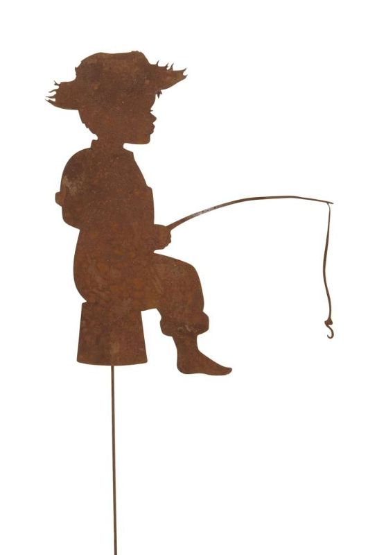 Декор "Маленький рыбак" большой 35x40см + 40см штекер