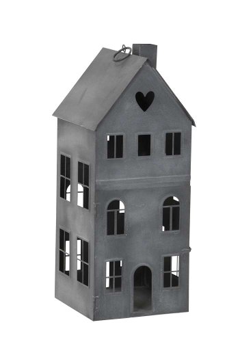 Подсвечник "Домик с сердцем" большой 15.5x15.5xH36см