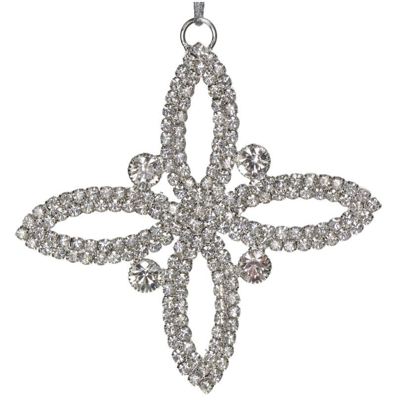 Елочное украшение "Брошь" 1х8х8см