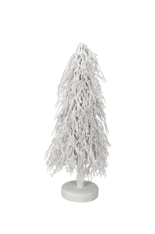 Декор "Елка-хворост" белая малая D38xH82см
