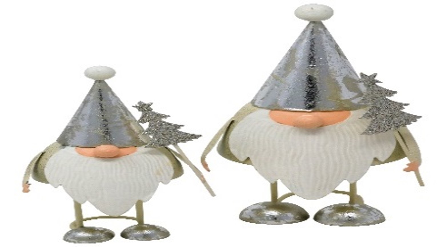 Набор из 2-х шт. Декор "Санта" 15см/20,5см