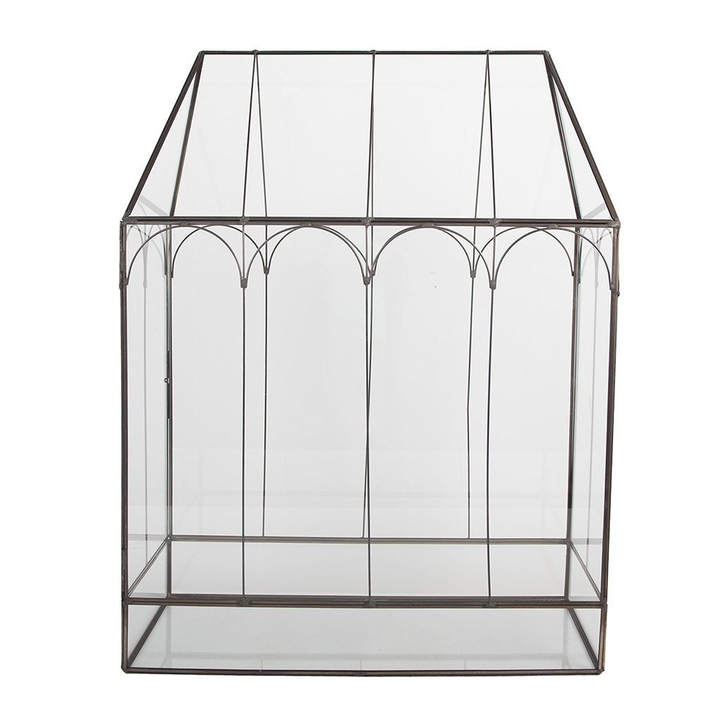 Тепличка декоративная "Гринхаус" большая 35x15x46см