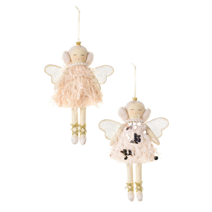 Декор подвесной "Розовый Ангел" в ассортименте 9x20см