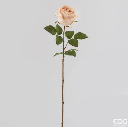 Роза кремово-розовая 67см