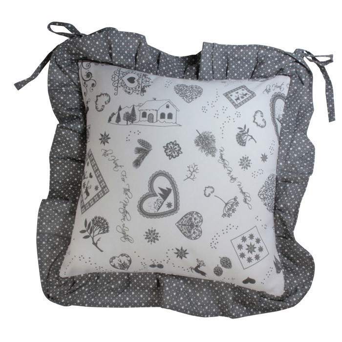 Подушка декоративная для стула "Романтика" 40x40 см