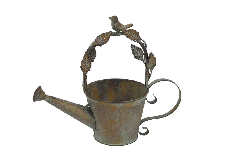 Кашпо декоративное "Лейка с птицей" 33,5x15,5xH30см