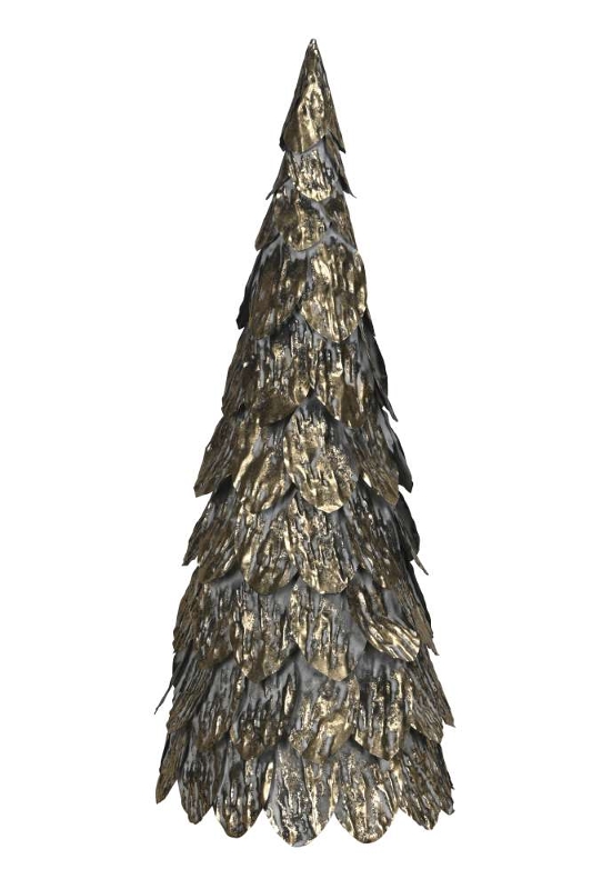 Декор  "Елка" большая античное золото D23,5xH58см