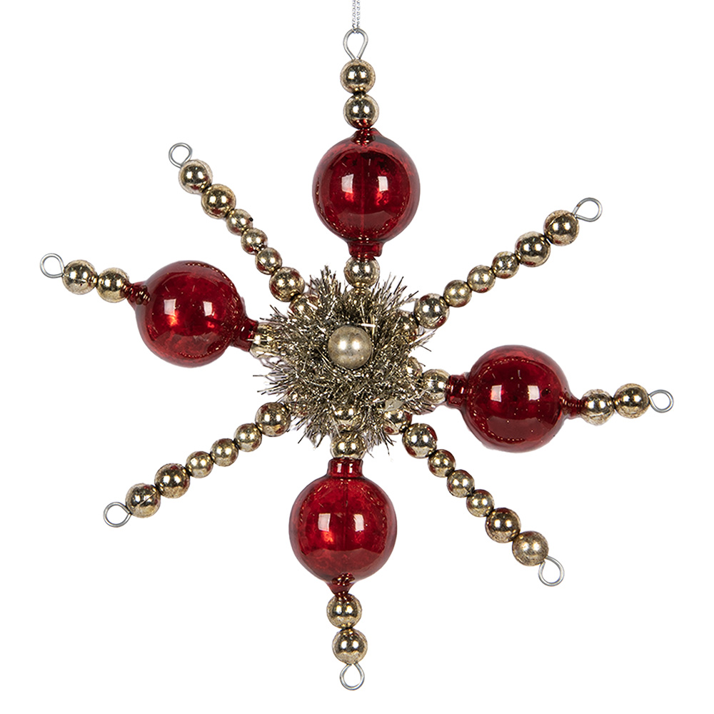 Елочное украшение "Снежинка. Ретро" 18x3x18см