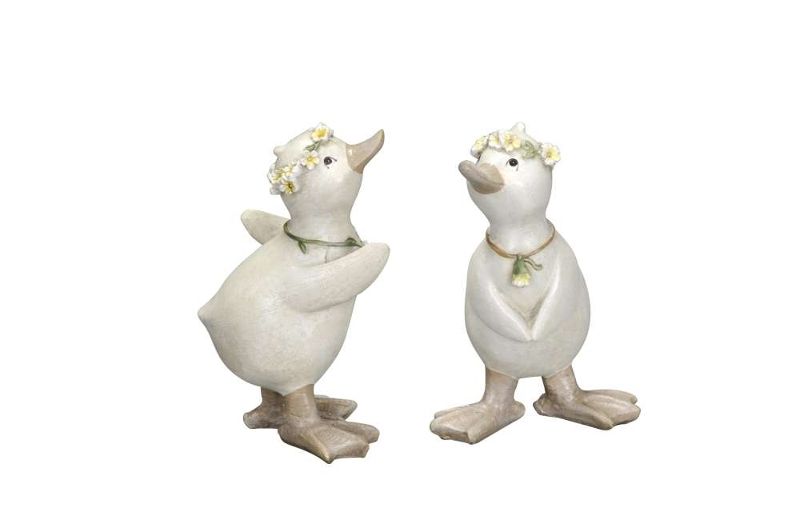 Декор "Утенок" в ассортименте 6,5x7x10,5см /7,5x5,5x11см