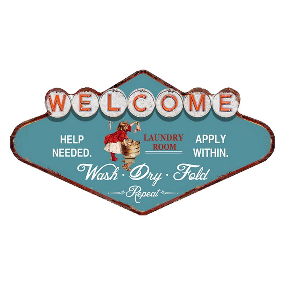 Табличка декоративная "Добро пожаловать в прачечную" 49х1х27см
