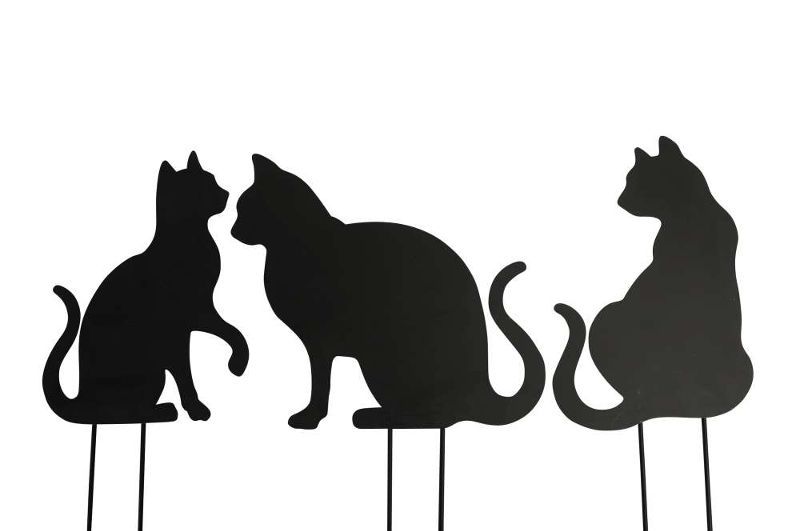 Декор "Кошка" черная в ассортименте 17x25см / 19x25см / 28x25см + 12см штекер